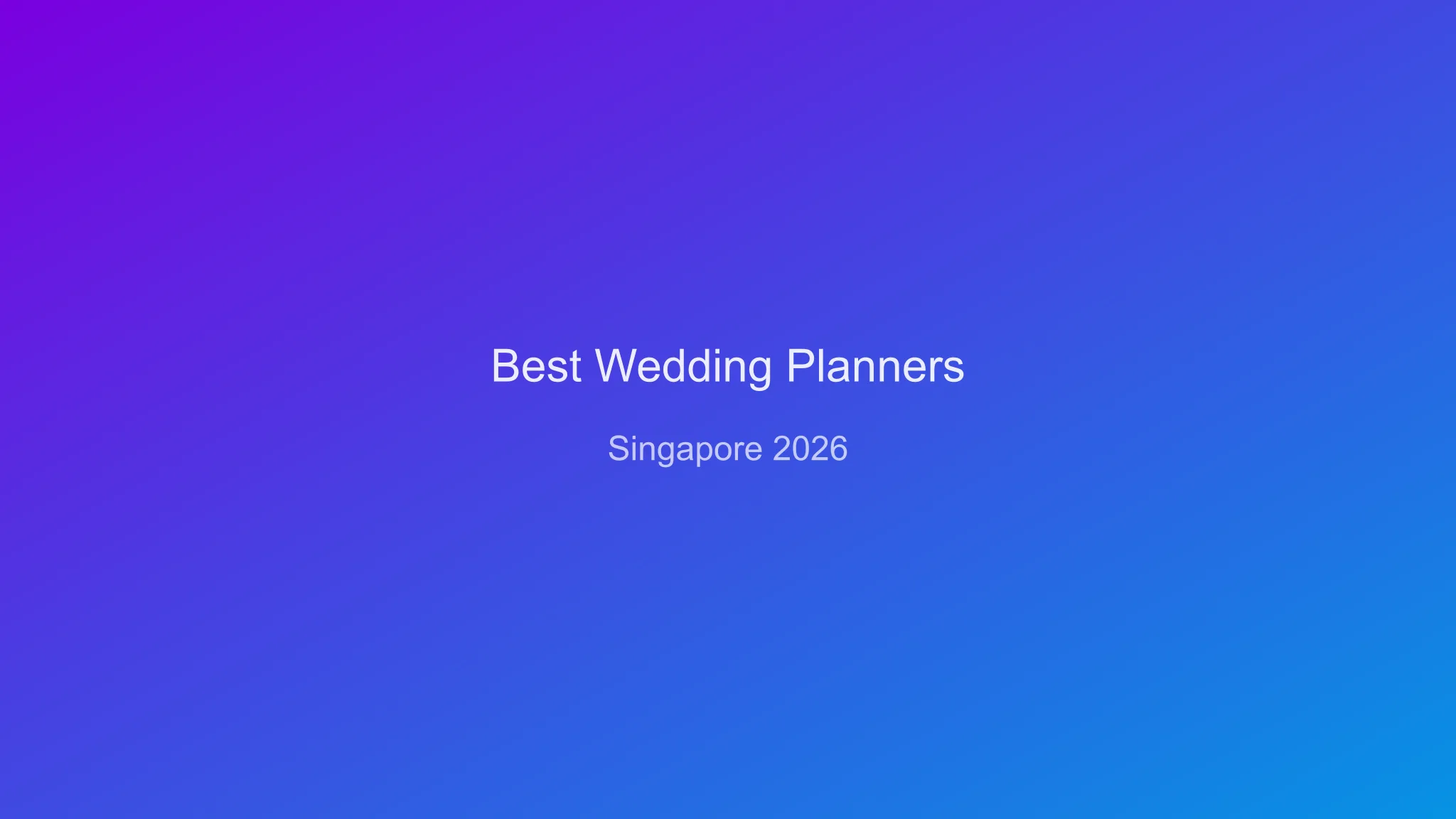 Elegant wedding reception setup in Singapore with floral arrangements, representing the best wedding planners in Singapore for 2026