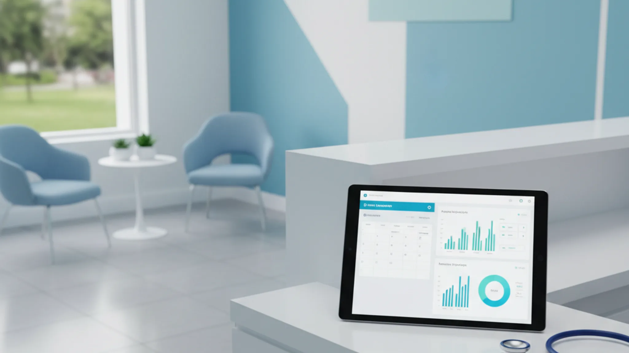 Medical clinic marketing dashboard with patient booking analytics