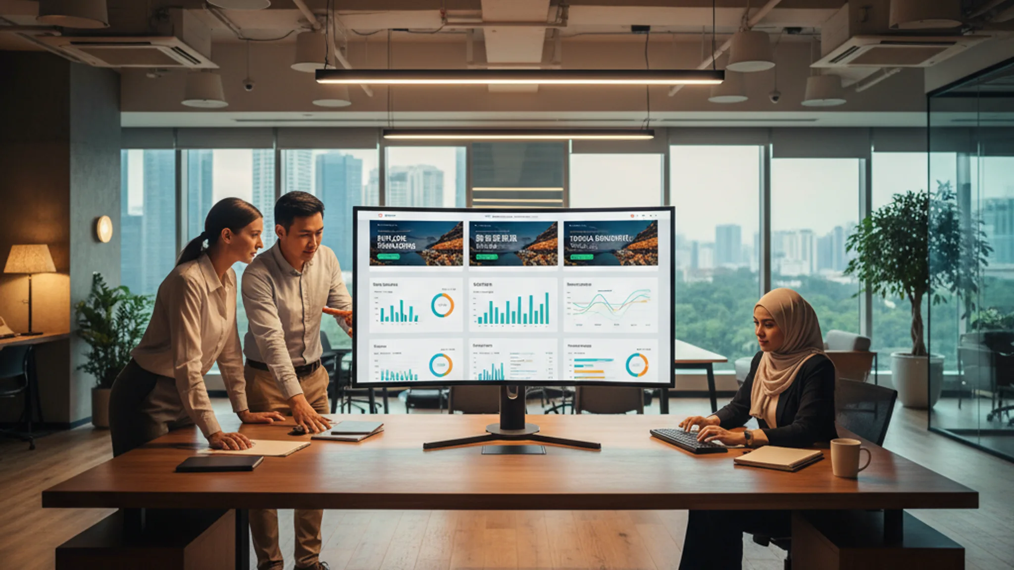 Multilingual SEO strategy diagram showing English, Chinese, Malay, and Tamil keyword optimisation for Singapore businesses