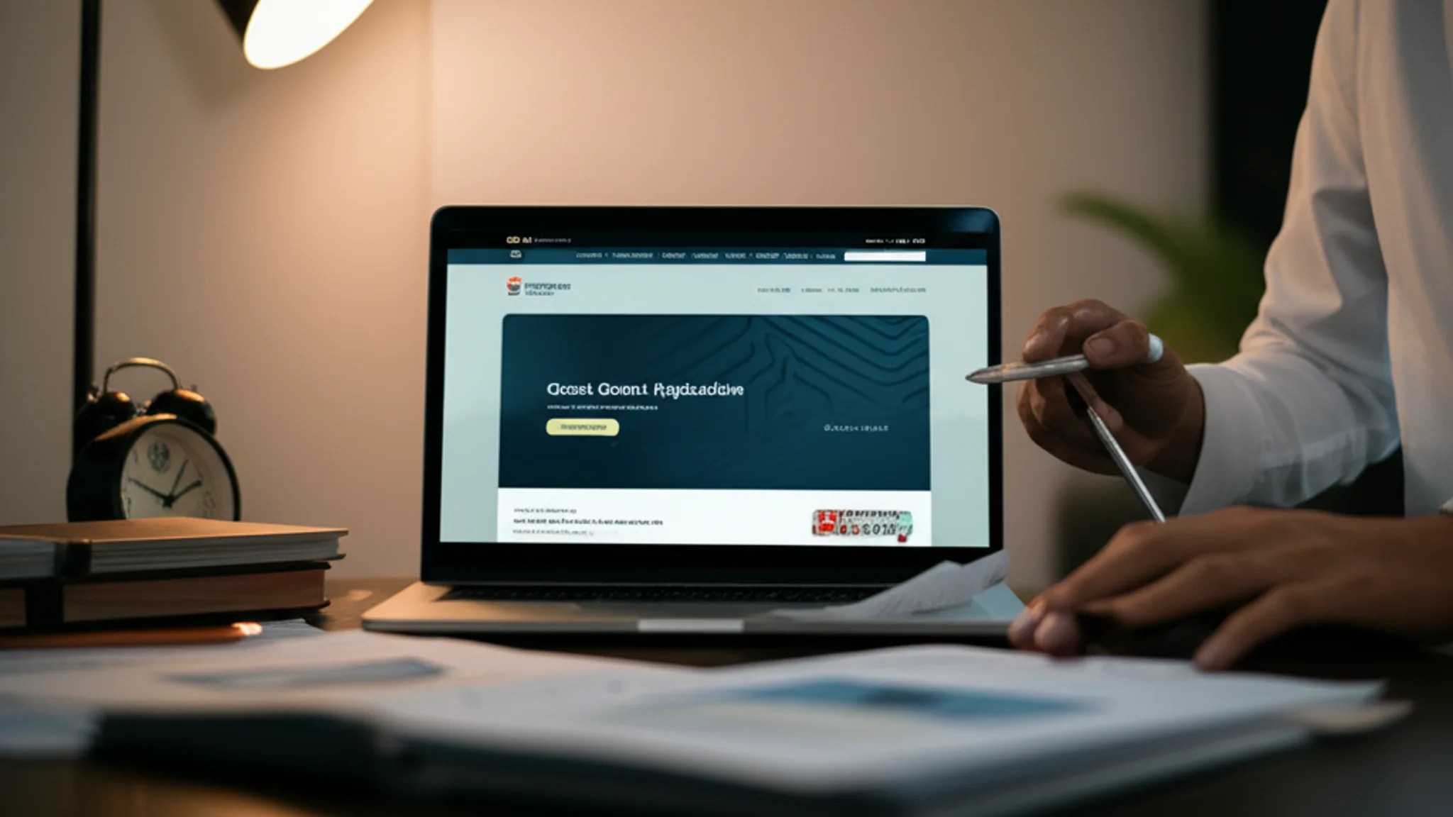 Singapore SME business owner reviewing PSG grant application for digital marketing funding