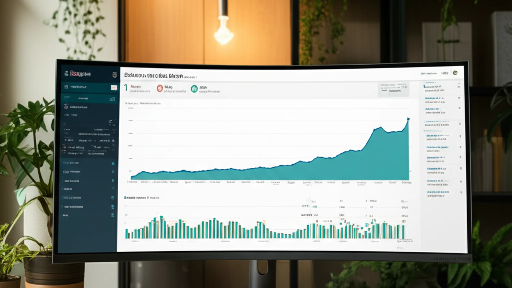 SEO analytics dashboard showing organic traffic growth for a Singapore small business