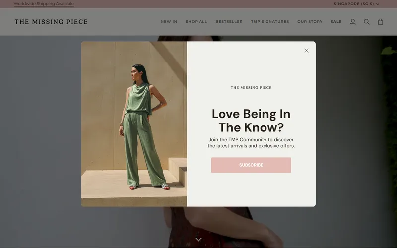 The Missing Piece homepage