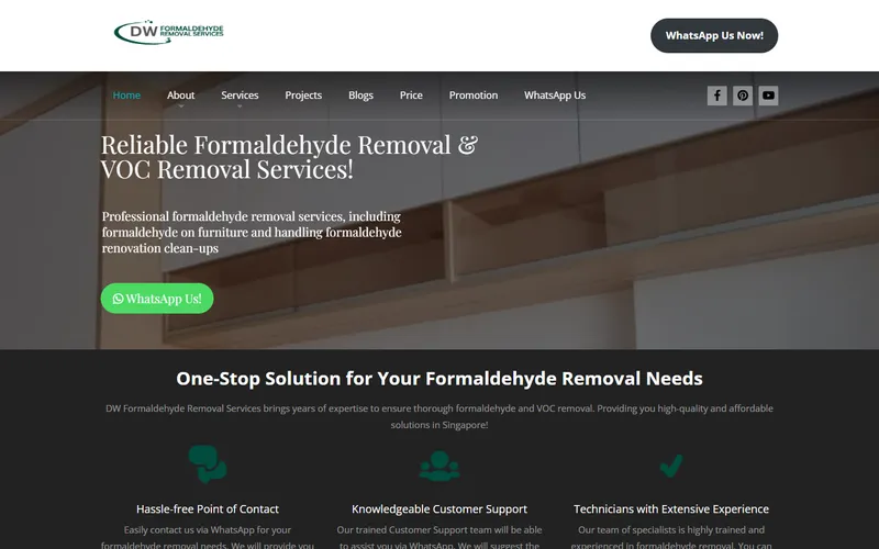 DW Formaldehyde Removal homepage