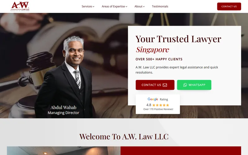 AW Law homepage