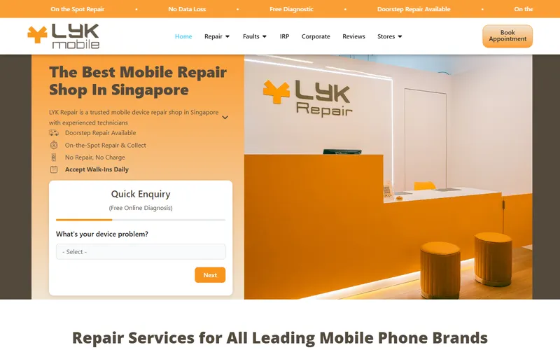 LYK Repair homepage