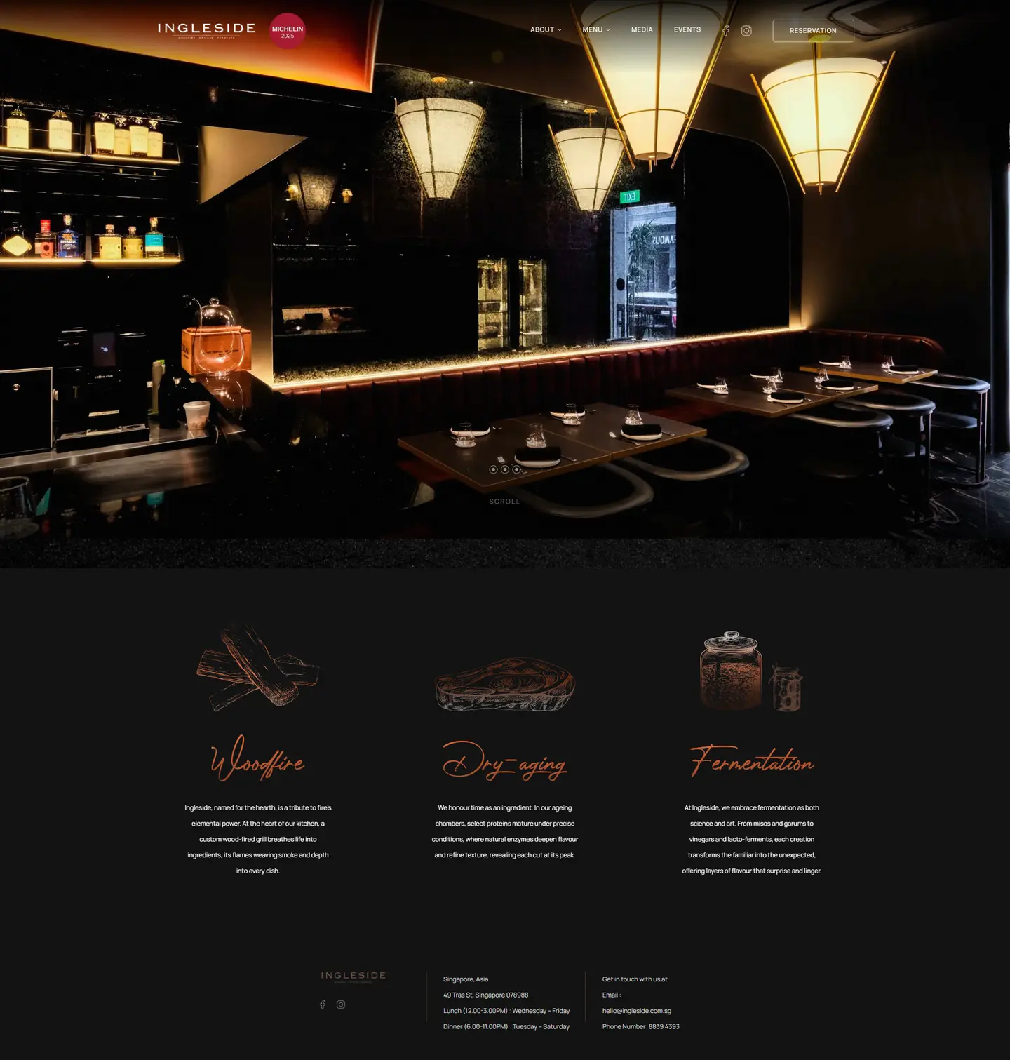 Ingleside full desktop website view