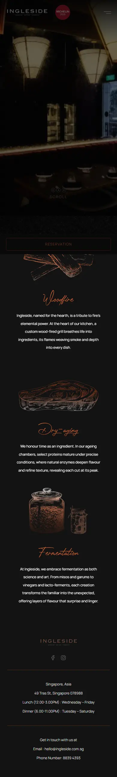 Ingleside full mobile website view